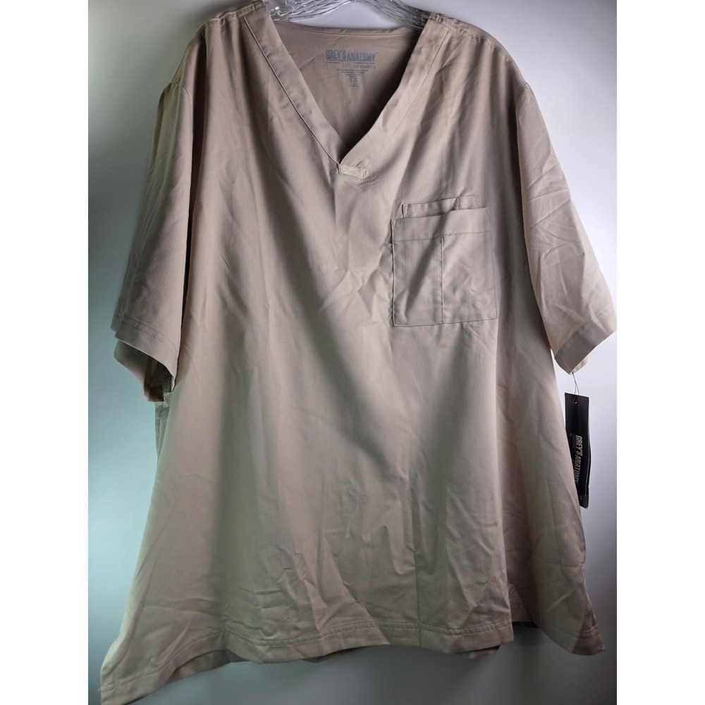 Grey's Anatomy Men's Size‎ 2XL Scrub Top Pockets Medical Uniform